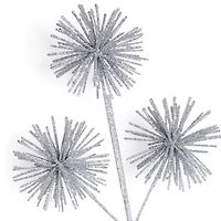 North Pole Trading Co. White Starburst Set 2-pc. Pick