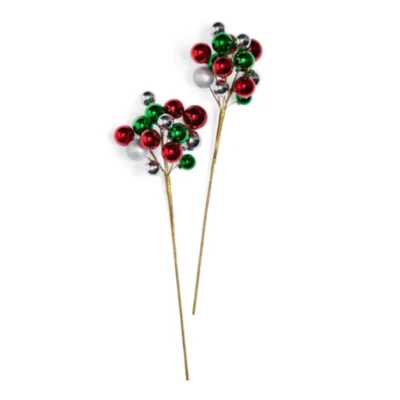 North Pole Trading Co. Red And Green Ball Group Set 2-pc. Pick