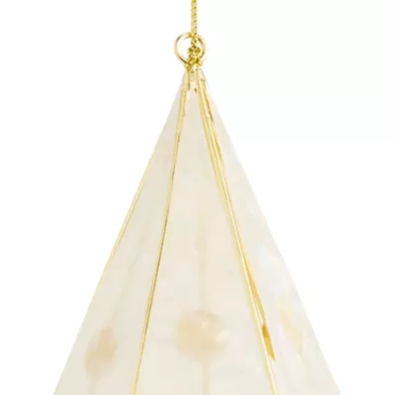 North Pole Trading Co. Mother Of Pearl Diamond Set 2-pc. Christmas Ornament