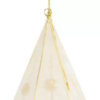 North Pole Trading Co. Mother Of Pearl Diamond Set 2-pc. Christmas Ornament