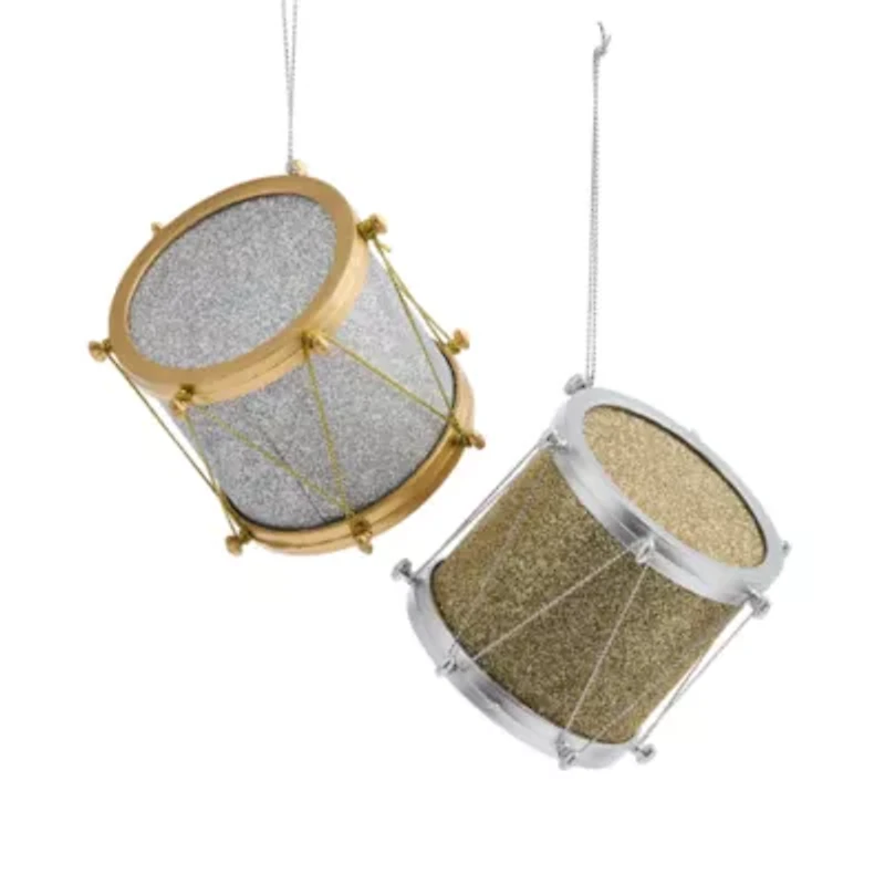 North Pole Trading Co. Drum Set 2-pc. Christmas Ornament