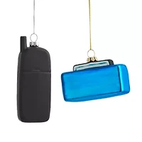North Pole Trading Co. Radio And Phone Set 2-pc. Christmas Ornament
