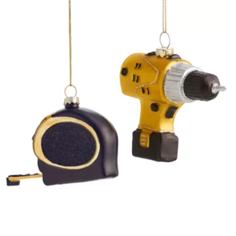 North Pole Trading Co. Power Tools Set 2-pc. Christmas Ornament