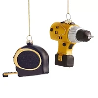 North Pole Trading Co. Power Tools Set 2-pc. Christmas Ornament