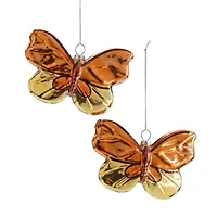 North Pole Trading Co. Butterfly Set 2-pc. Christmas Ornament