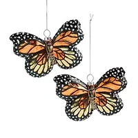 North Pole Trading Co. Butterfly Set 2-pc. Christmas Ornament