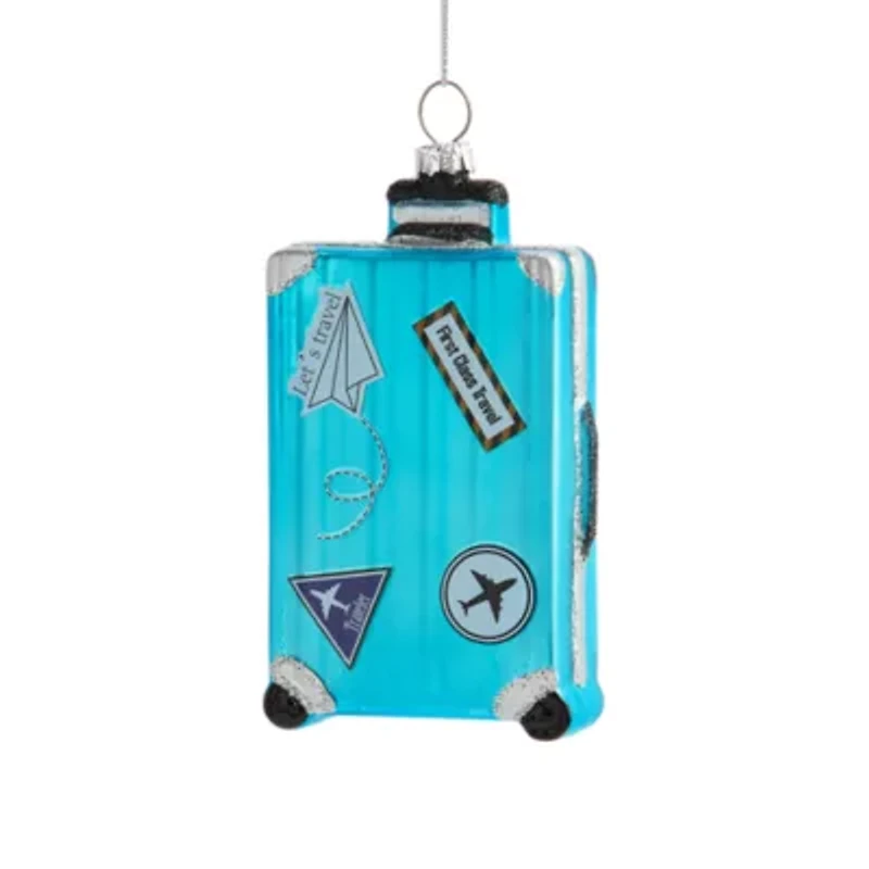 North Pole Trading Co. Luggage Christmas Ornament