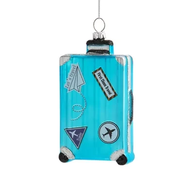 North Pole Trading Co. Luggage Christmas Ornament