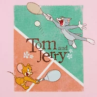Pickle Ball Oversized Tee Womens Crew Neck Short Sleeve Tom and Jerry Juniors Graphic T-Shirt