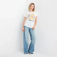 Juniors Pooh Boyfriend Womens Crew Neck Short Sleeve Winnie The Graphic T-Shirt