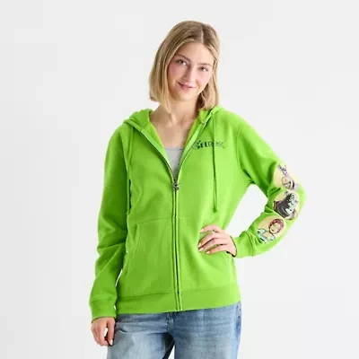 Juniors Shrek Cosplay Full Zip Womens Long Sleeve Zipper Hoodie