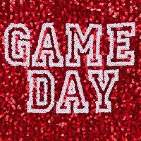 Gameday Sequin Top Womens Crew Neck Short Sleeve Regular Fit Juniors Graphic T-Shirt