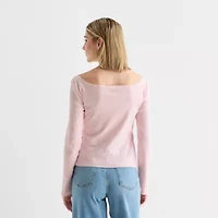 Diet Coke Long Sleeve Tee Womens Boat Neck Regular Fit Juniors Graphic T-Shirt