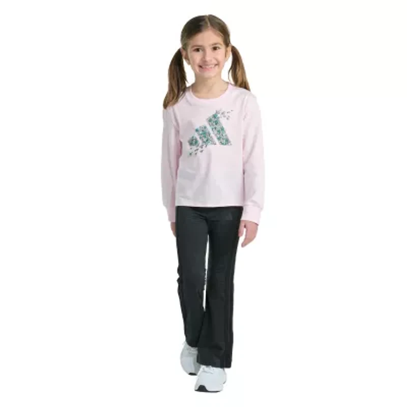 adidas Little Girls 2-pc. Pant Set