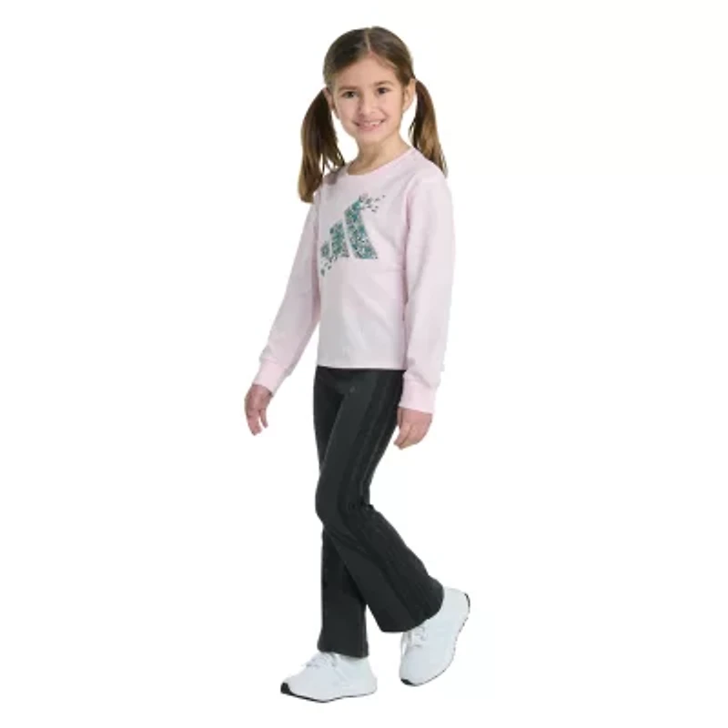 adidas Little Girls 2-pc. Pant Set