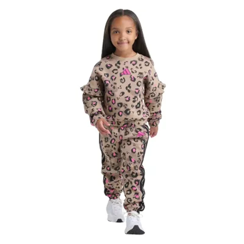 adidas Little Girls 2-pc. Pant Set