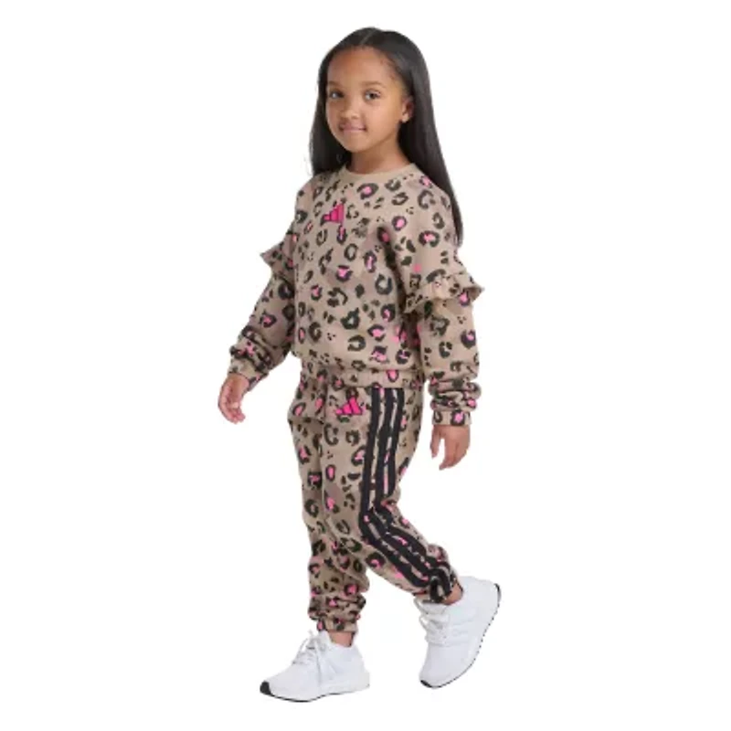 adidas Little Girls 2-pc. Pant Set