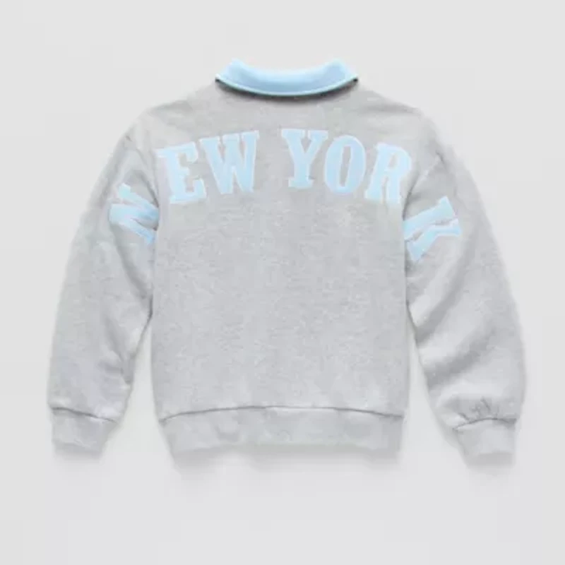 Thereabouts Little & Big Kid Girls Long Sleeve Fleece Casual Quarter-Zip Pullover