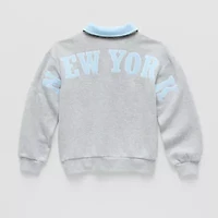 Thereabouts Little & Big Kid Girls Long Sleeve Fleece Casual Quarter-Zip Pullover