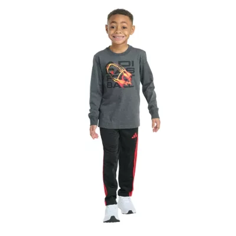 adidas Little Boys 2-pc. Pant Set