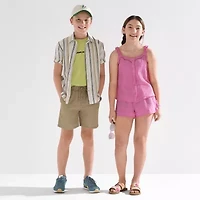 Thereabouts Little & Big Kid Boys Short Sleeve Regular Fit Button-Down Shirt