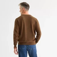 St. John's Bay Fine Gauge Mens V Neck Long Sleeve Pullover Sweater