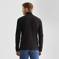 St. John's Bay Interlock Mens Long Sleeve Classic Fit Turtleneck