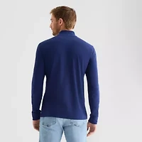 St. John's Bay Interlock Mens Long Sleeve Mock Neck Top