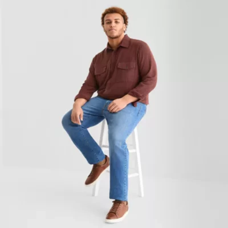 mutual weave Mens Long Sleeve Regular Fit Big and Tall Flannel Shirt