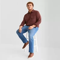 mutual weave Mens Long Sleeve Regular Fit Big and Tall Flannel Shirt