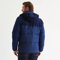 St. John's Bay Mens Hooded Hidden Access Opening Heavyweight Puffer Jacket