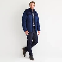 St. John's Bay Mens Hooded Hidden Access Opening Heavyweight Puffer Jacket