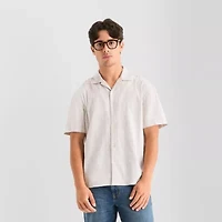 Arizona Mens Short Sleeve Relaxed Fit Button-Down Shirt