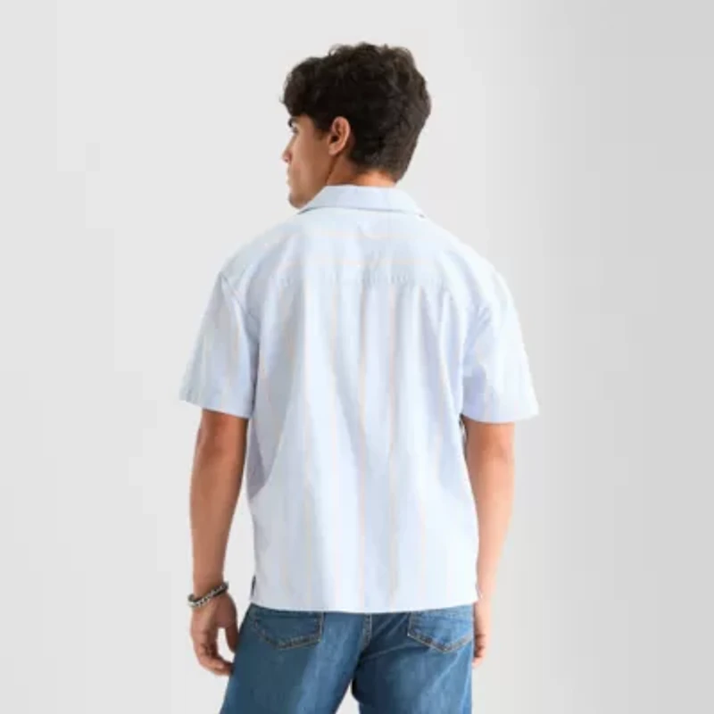Arizona Mens Short Sleeve Relaxed Fit Button-Down Shirt