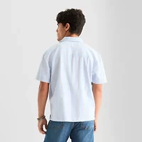 Arizona Mens Short Sleeve Relaxed Fit Button-Down Shirt