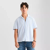 Arizona Mens Short Sleeve Relaxed Fit Button-Down Shirt