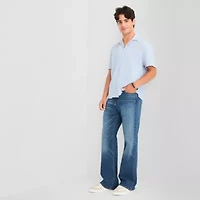Arizona Mens Short Sleeve Relaxed Fit Button-Down Shirt
