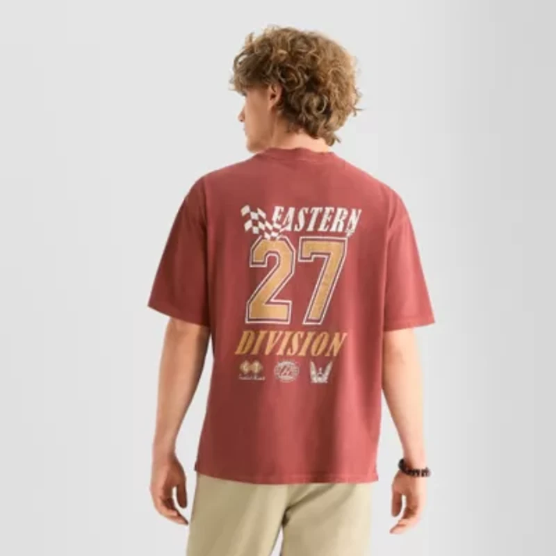 Arizona Mens Crew Neck Short Sleeve Boxy Fit Graphic T-Shirt