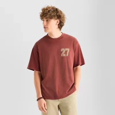 Arizona Mens Crew Neck Short Sleeve Boxy Fit Graphic T-Shirt