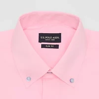 U.S. Polo Assn. Mens Slim Fit Stretch Fabric Long Sleeve Dress Shirt