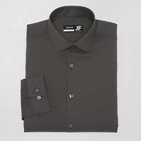 J. Ferrar Ultra Comfort Mens Regular Fit Stretch Fabric Wrinkle Free Long Sleeve Dress Shirt