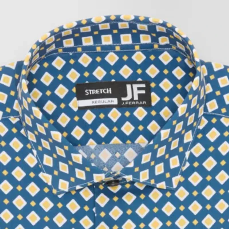 J. Ferrar Ultra Comfort Mens Slim Fit Stretch Fabric Wrinkle Free Long Sleeve Dress Shirt