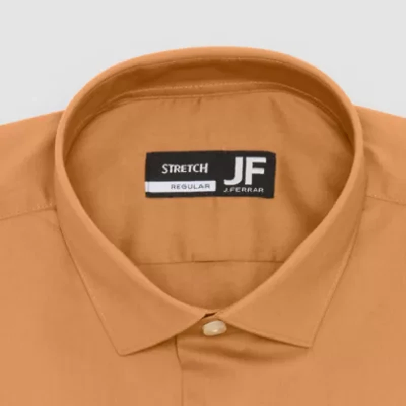 J. Ferrar Ultra Comfort Mens Regular Fit Stretch Fabric Wrinkle Free Long Sleeve Dress Shirt