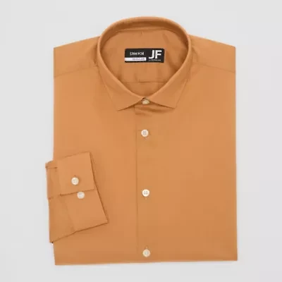 J. Ferrar Ultra Comfort Mens Regular Fit Stretch Fabric Wrinkle Free Long Sleeve Dress Shirt