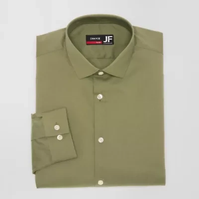 J. Ferrar Slim Ultra Comfort Mens Fit Stretch Fabric Wrinkle Free Long Sleeve Dress Shirt