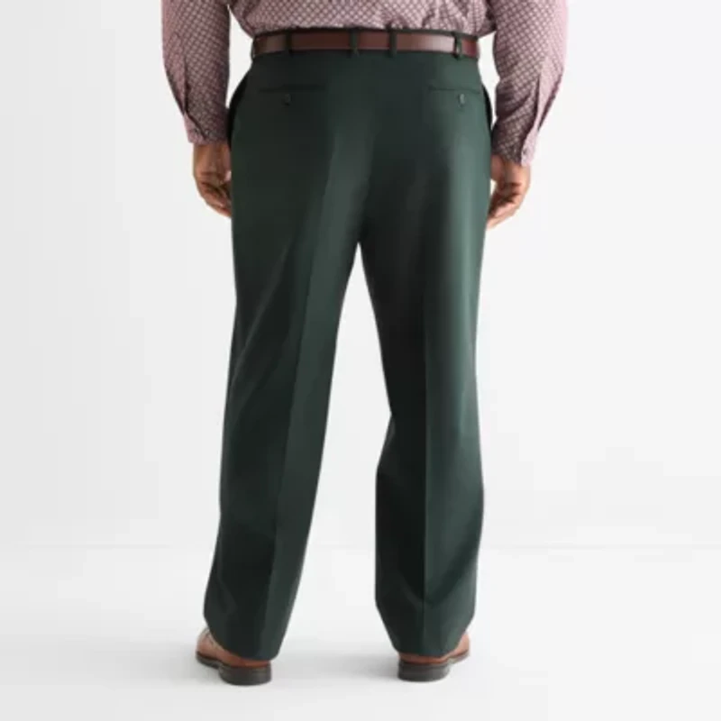 J. Ferrar Mens Big and Tall Classic Fit Flat Front Suit Pant