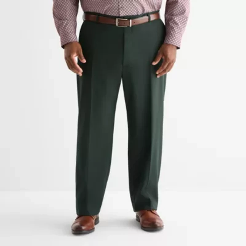 J. Ferrar Mens Big and Tall Classic Fit Flat Front Suit Pant