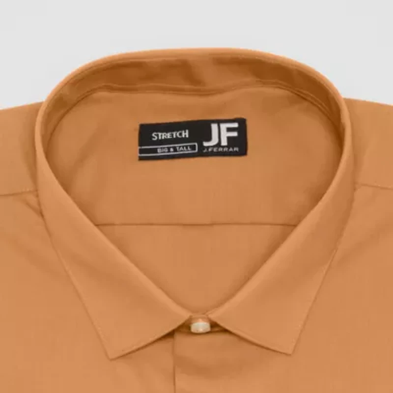 J. Ferrar Ultra Comfort Mens Regular Fit Stretch Fabric Wrinkle Free Long Sleeve Dress Shirt
