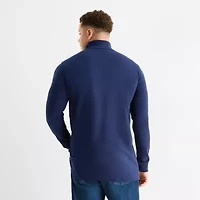 St. John's Bay Interlock Big and Tall Mens Long Sleeve Classic Fit Turtleneck
