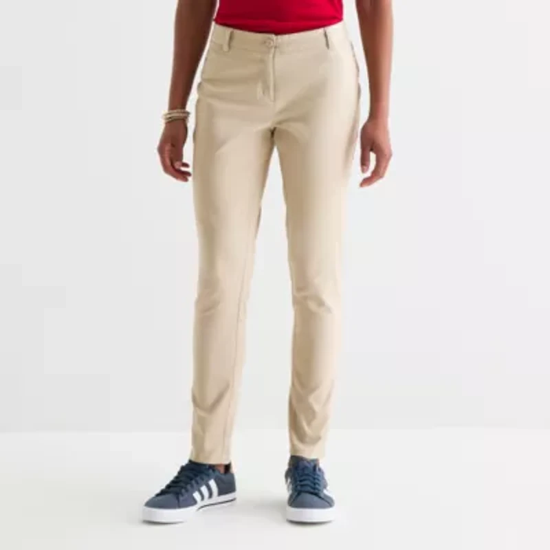 IZOD Womens Juniors Skinny Flat Front Pant